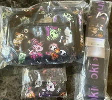 Jujube Tokidoki Spooktacular Kawaii Bestie Bag, Coin Purse, & Woven Strap NWT