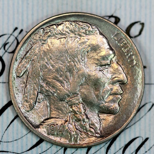 * 1914-P * PRISTINE+ GEM BU MS BUFFALO NICKEL * FROM ORIGINAL COLLECTION