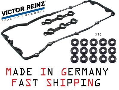 for BMW VICTOR REINZ GERMAN VALVE COVER GASKET SET WITH 15 BOLT SEALS E46 E39