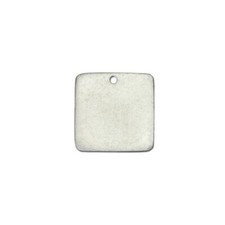 Pewter Metal Square Stamping Blank for Jewelry Making, 24 Pack