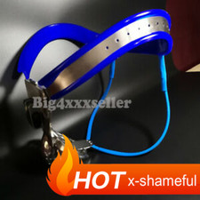 App Remote Control Lock Stainless Steel Male Chastity Belt Double Cable Shackle