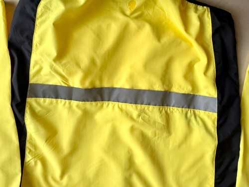 WOLFBIKE cycling jacket windbreaker size L yellow reflective outdoor - Picture 13 of 14