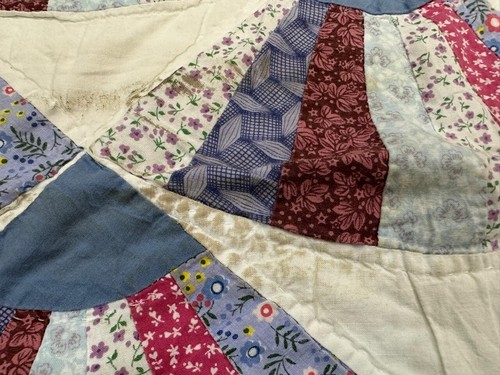 Vintage Handmade Patchwork Decorative Bedspread textile Bedding Quilts 219x196cm - Picture 8 of 11
