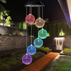 Solar Disco Ball Wind Chime - Color Changing Wind Chime Mobile Hanging LED Light