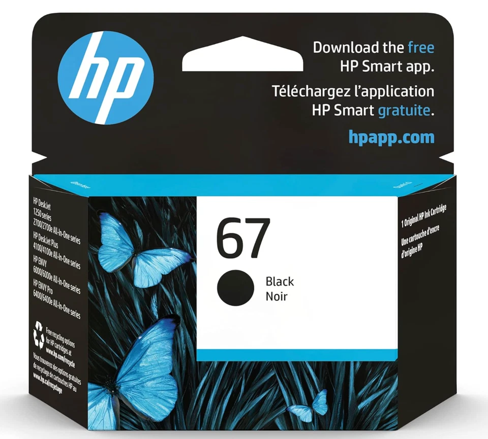 Pack de 4 Cartuchos de Tinta Original HP 67 Negro, ~120 páginas, 3YM56AN- OFERTA LIMITADA Foto 2 de 4
