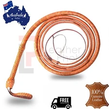 Kangaroo Hide Leather BULLWHIP 04 Feet Long 16 Plaits CUSTOM Heavy Duty BULLWHIP