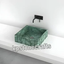 Emerald Green Marble Countertop Washbasin – Luxury Green Guatemala Marble Sink