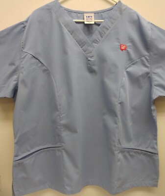 Womens HPI Direct Walgreens Scrubs shirt Uniform size 3XL Blue Shipps FREE New