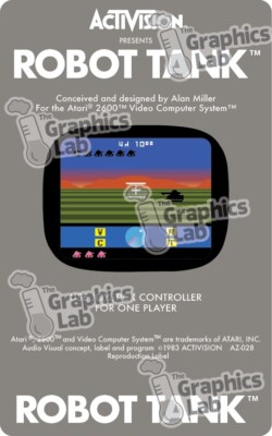 Replacement Game Cartridge Label - Activision - Robot Tank for Atari 2600