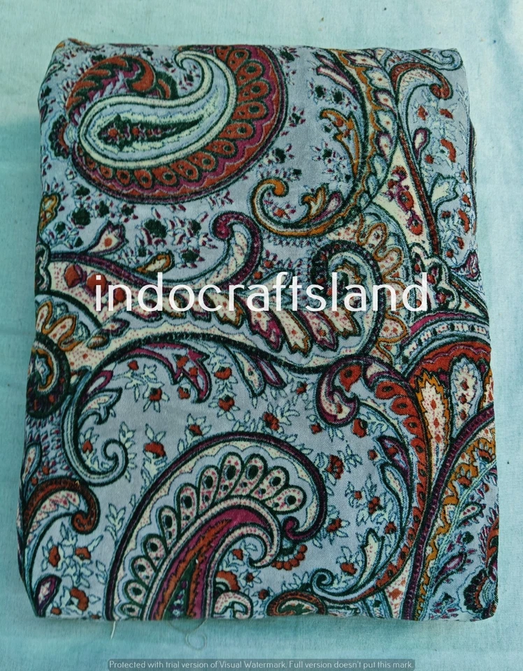 Luxury Indian Paisley Print Soft Velvet Fabric Upholstery Dressmaking Sewing Art - Image 2 of 4