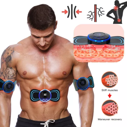 Tens Machine Massagers EMS Full Body Relax Pads Portable Tens Unit Rechargable - Picture 7 of 21