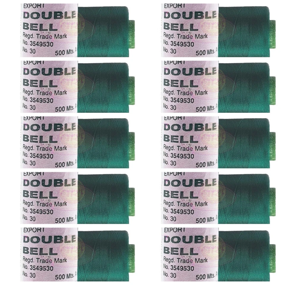 10X Viscose Rayon Yarn Thread Dark Green Colour 500mtr,Hand & machine embroidery - Image 3 of 3