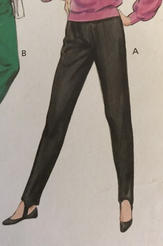 Pantalones con estribos Kwik Sew vintage años 80 patrón de costura talla: 6-8-10-12 - Imagen 3 de 8