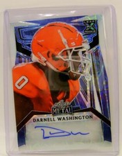 DARNELL WASHINGTON #4 /4 AUTO AUTOGRAPHED LEAF METAL FOOTBALL 2023