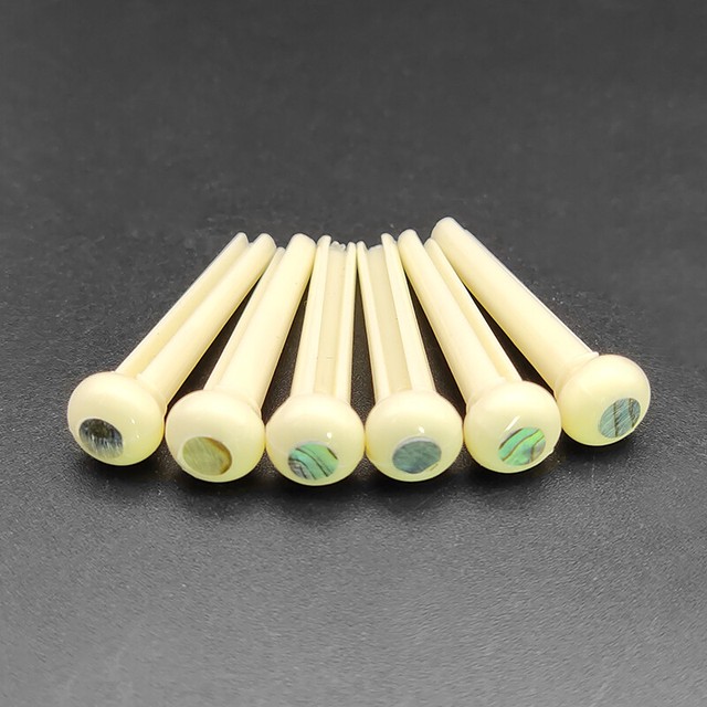Acoustic Guitar Bone Bridge Pins with Shell Fit Epiphone,Martin,Fender