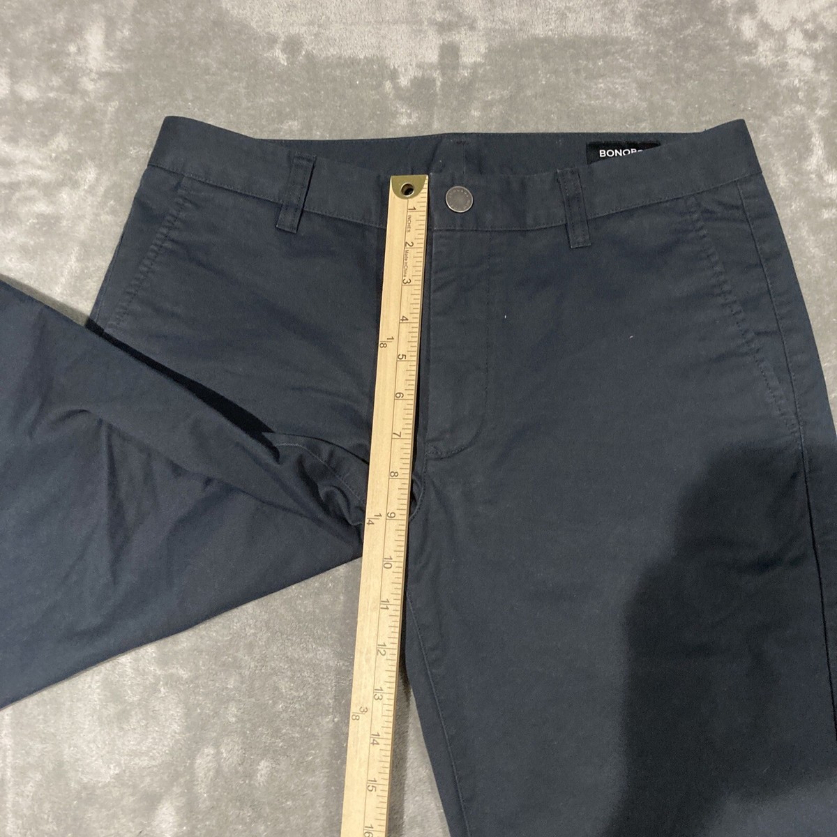 Bonobos Pants Men 31x32 Navy Blue Slim Chino Straight Leg