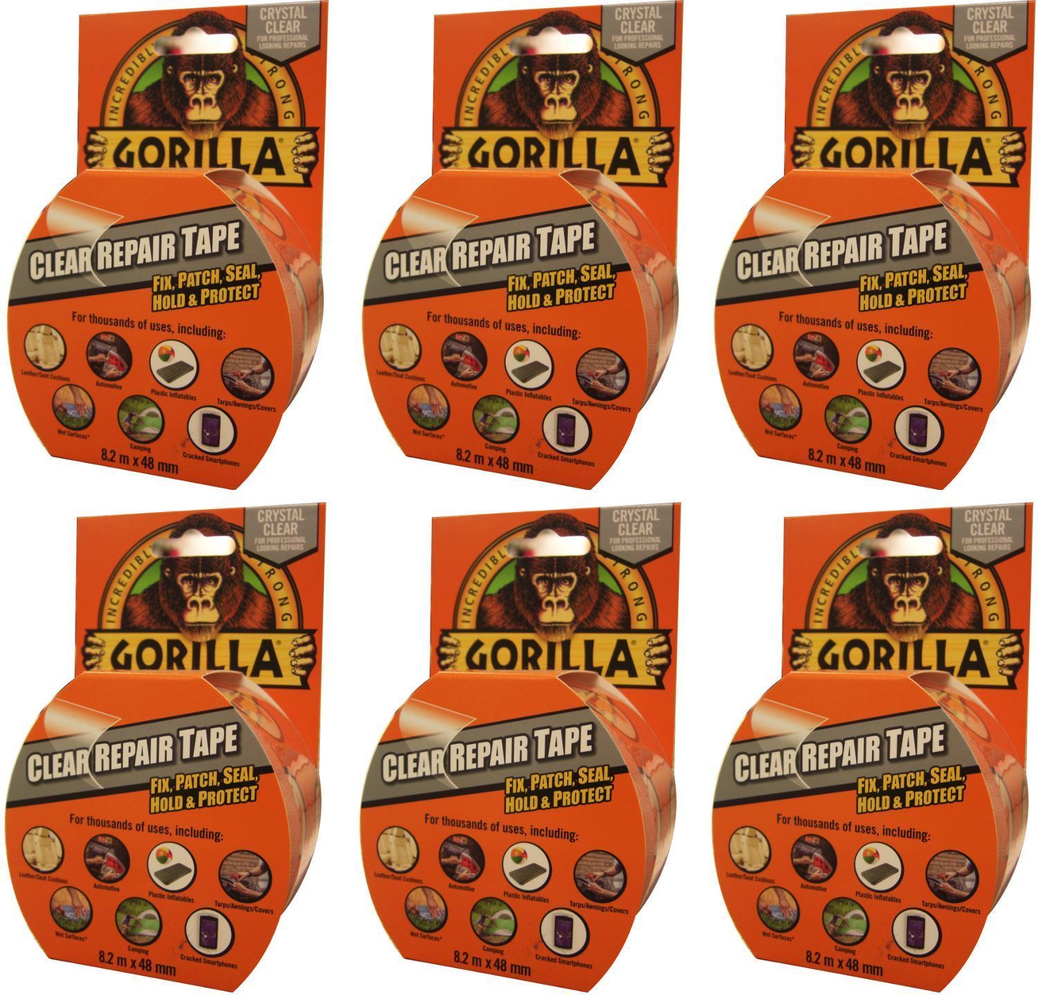 GorillaGlue 3044701 Gorilla Tape� 48mm x 8.2m Crystal Clear - Image 12