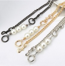 40-200 CM Replacement Pearl Chain Flat Chain For Handbag / Shoulder Strap Bag