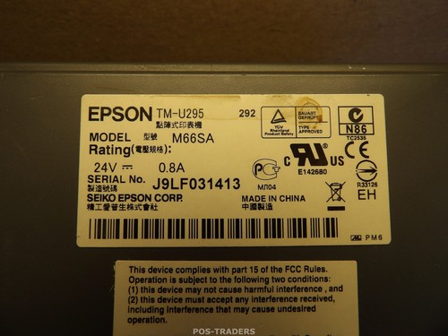 Epson TM-U295 M66SA POS Belegdrucker 7-Pin Punktmatrix - GETESTET OK +... - Bild 6 von 6