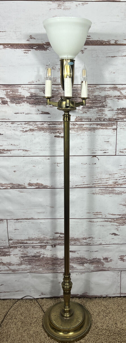 STIFFEL REGENCY Torchiere 4 Light Mogul Candelabra BRASS STIFFEL REGENCY Torchiere 4 Light Mogul Candelabra BRASS
