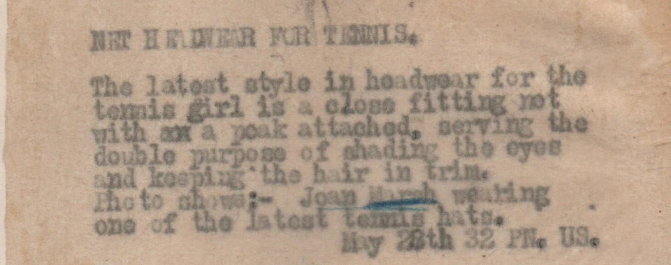 Die Amerikanische Schauspielerin Joan Marsh. Schauspielerin. Tennis. 1932. - Bild 2 von 2