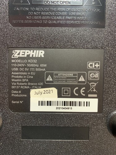 Scheda Madre TP.MS3663T.PB751 Per Tv Zephir KD32 - Foto 3 di 3