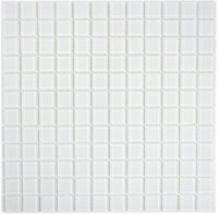 Mosaik Fliese Transparent Superweiß Wc Quadratisch Glasmosaik WB63-0101 |1 Matte
