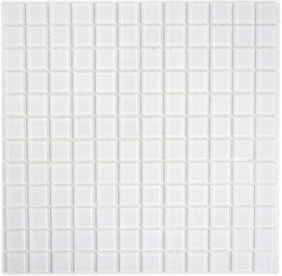 Mosaik Fliese Transparent superweiß WC quadratisch Glasmosaik WB63-0101 |1 Matte