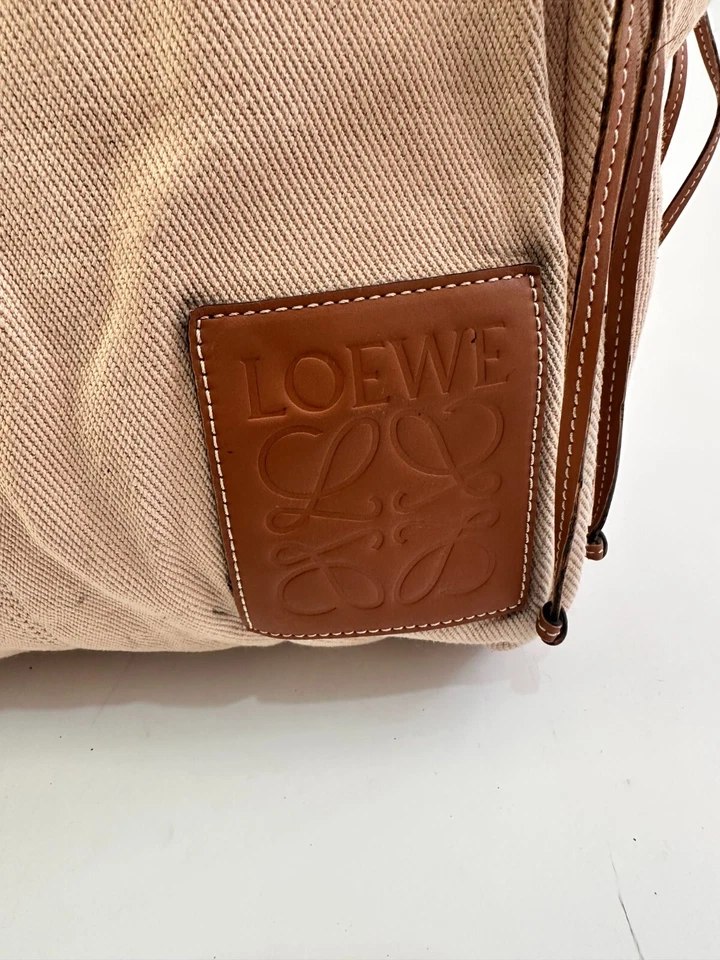 Loewe Medium Canvas and Leather Cushion Tote - Image 2 of 4