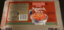 Collectible 1970's Bush' Best Spanish Rice Metal / Tin Blank / Sign - Tennessee