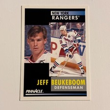 1991-92 Pinnacle - #229 Jeff Beukeboom - Rangers  