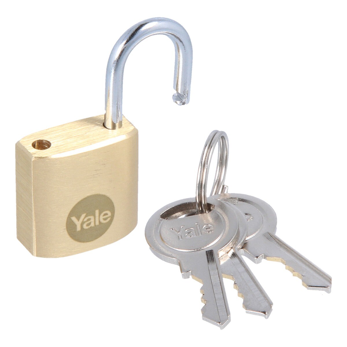 20mm YALE MINI BRASS PADLOCK Strong Luggage Baggage Holiday Trip Key