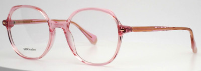 GIGI STUDIOS Kayla 6616/6 Pink Transparent Womens Round Eyeglasses 52-19-140