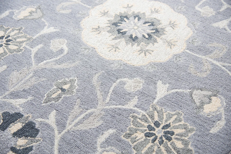 Rizzy Rugs Gray Scrolls Petals Rings Transitional Casual Area Rug Floral RS915A - Image 2 of 4