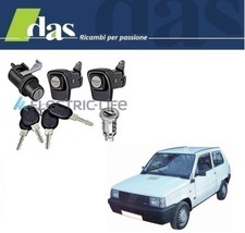 Kit Serrature Fiat Panda 1989-2003 Serratura Porte Portellone Blocco accensione