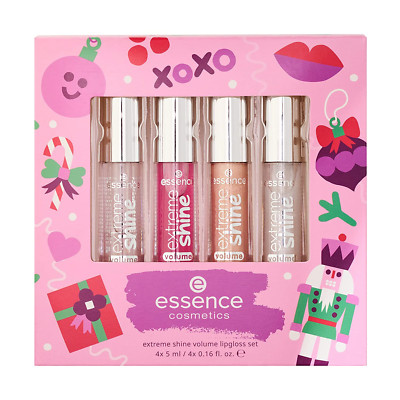 Essence Extreme Shine Volume Lipgloss Gift Set 4 Shades in 1 Box RARE HTF