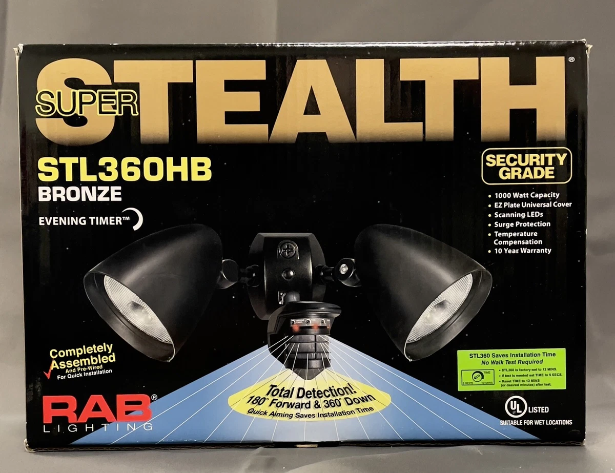 Rab STL360HW 360 Degree 2-Head Super Stealth Outdoor Sensor 1000 Watt 120  Volt W eBay