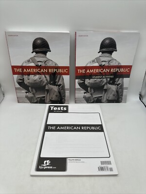 Bob Jones American Republic Text, Activities & Tests- 8th Grade History, NEW