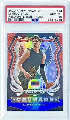 2019-20 Panini LaMelo Ball Red White Blue Silver Prizm Rookie Rc