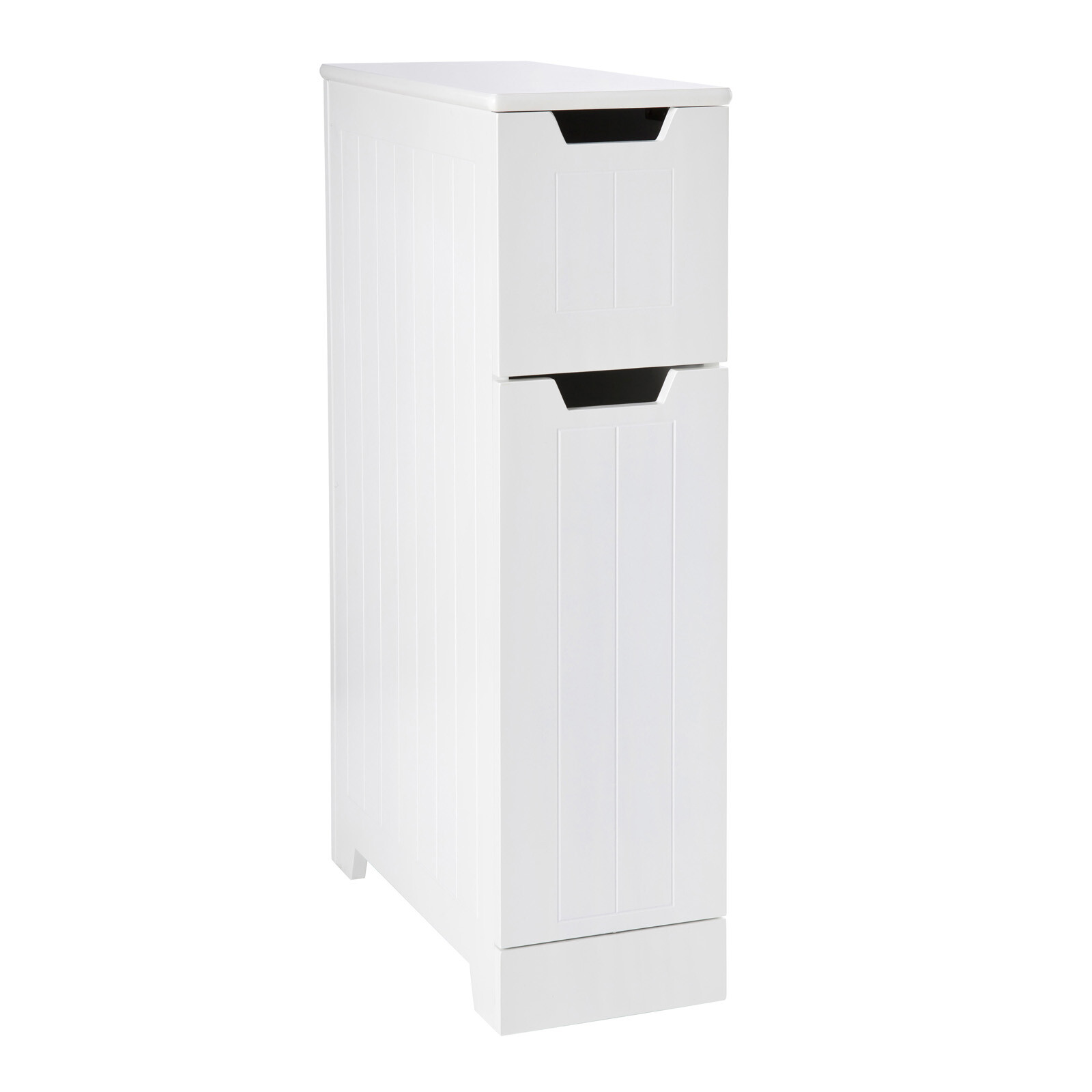 SENNEN Super Slim Bathroom Storage Unit // Modern White Wood Toilet