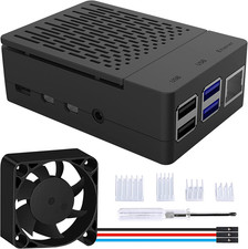 Case for Raspberry Pi 4, Pi 4 Fan ABS Case with PWM Cooling Fan 40X40X10Mm and 4