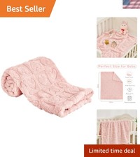 Fleece Baby Blanket Heart Checkered Blanket, Ultra Soft Cozy Baby Blankets fo...
