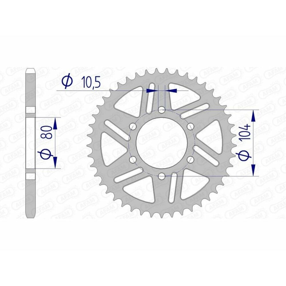 Afam Aluminum 17606-Pitch 520 Motorcycle Parts Accessories