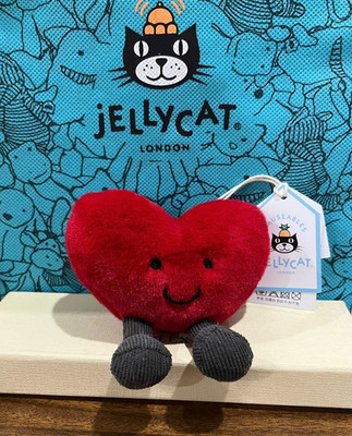 Jellycat Heart Plush Bag Charm Keychain Cute Valentines Day Gift NWT New Trend