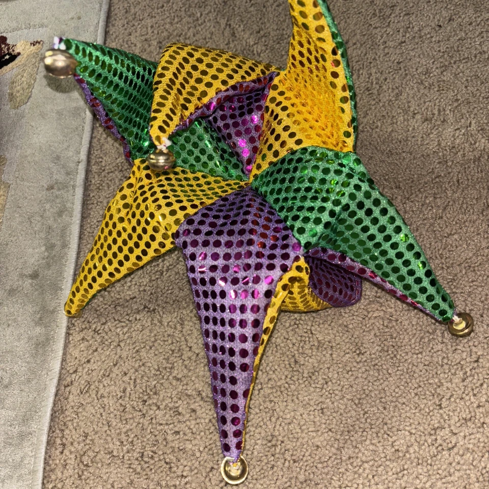 SOMBRERO BUFÓN PAYASO CORTE MARDI GRAS NOVEDAD DECORATIVA LOTE DE 5 PUNTOS DE (2) Foto 2 de 4