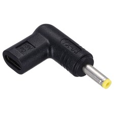 USB 3.1 Type-C Female to DC Male Adapter, 15V Type C to DC4017 Elbow Adapter