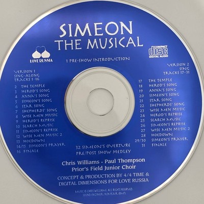 Simeon The Musical CD Chris Williams Paul Thompson Prior's Field Junior Choir