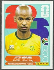 Jayden Adams Panini FIFA World Cup 2026 Official Collection Sticker Update RSA16