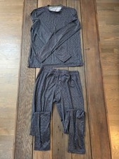 Cuddl Duds Boys Thermal Base Layer Set Gray Long Sleeve Pants XL