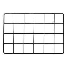 12x8" Wire Grid Panel, 1 Pcs Iron Decorative Wall Grid, Black